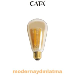 Cata CT-4350 4W E27 Duylu Rustik Led Ampül Amber Işık