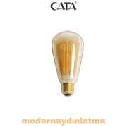 Cata CT-4284 6W E27 Duylu Rustik Led Ampül Amber Işık