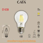 Cata CT-4230 4W E27 Duylu Rustik Led Ampül Günışığı