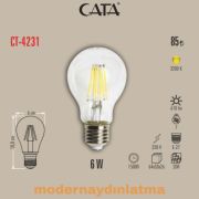 Cata CT-4231 6W E27 Duylu Rustik Led Ampül Günışığı