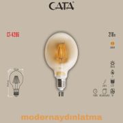 Cata CT-4286 6W E27 Duylu Glop Rustik Led Ampül Amber Işık