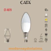 Cata CT-4079 7W E14 Duylu Mum Ampül Beyaz Işık