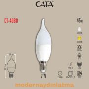 Cata CT-4080 7W E14 Duylu Kıvrık Mum Ampül Beyaz Işık