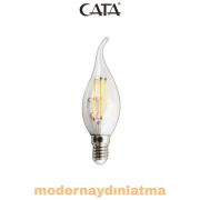 Cata CT-4062 4W E14 Duylu Kıvrık Rustik Led Ampül Günışığı