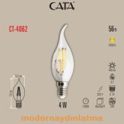 Cata CT-4062 4W E14 Duylu Kıvrık Rustik Led Ampül Günışığı