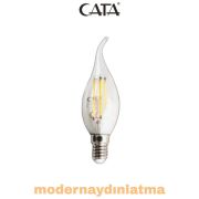 Cata CT-4064 7W E14 Duylu Kıvrık Rustik Led Ampül Günışığı