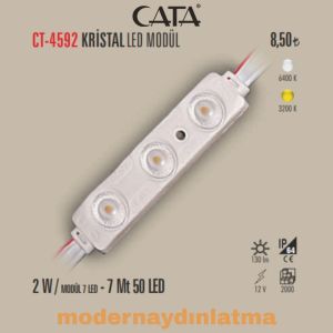 Cata CT-4592 12V 2W Kristal Modül Led Beyaz Işık