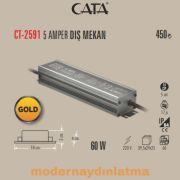 Cata CT-2591 12V 5 Amper Dış Mekan Led Trafosu