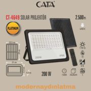 Cata CT-4649 200W Solar Güneş Enerjili Projektör