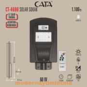 Cata CT-4690 60W Güneş Enerjili Solar Sokak Armatürü