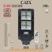 Cata CT-4641 250W Güneş Enerjili Solar Sokak Armatürü
