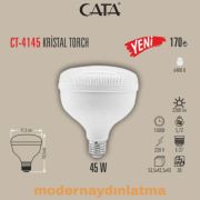 Cata CT-4145 45W E27 Duylu Kristal Torch Led Ampül Beyaz Işık