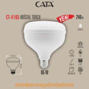 Cata CT-4165 65W E27 Duylu Kristal Torch Led Ampül Beyaz Işık