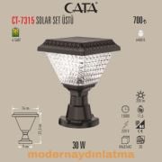 Cata CT-7315 30W Güneş Enerjili Solar Bahçe Armatür Set Üstü Beyaz Işık