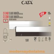 Cata CT-2368 90 Cm Eklenebilir T5 Led Bant Armatür Siyah Kasa Günışığı