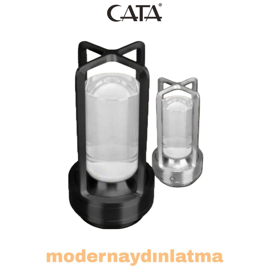 Cata CT-8439 Vegas 3 Renkli Dimmerli Dokunmatik Şarjlı Masa Lambası Siyah