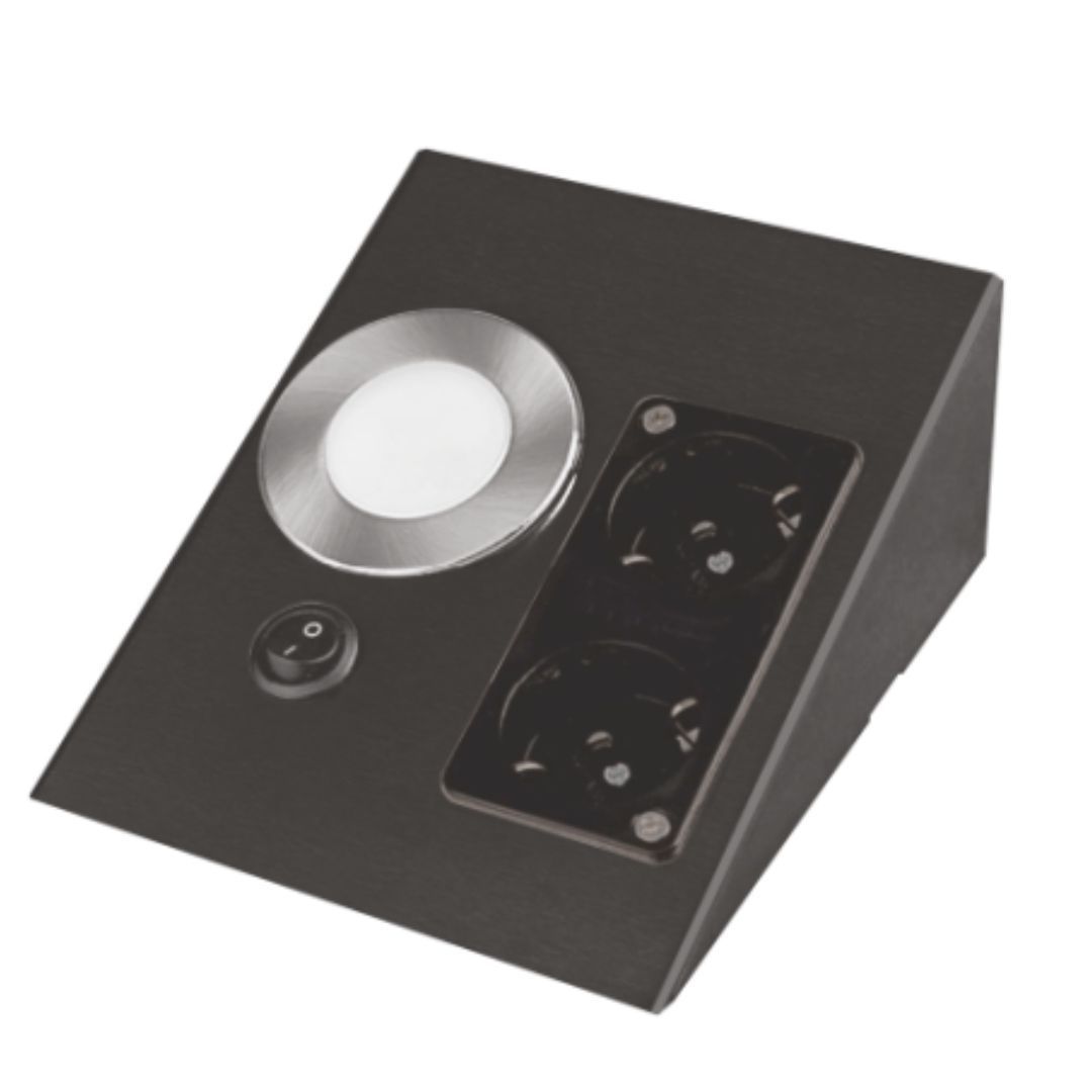 Cata CT-5110 Çift Prizli Tezgah Altı Aydınlatma Siyah Kasa Günışığı