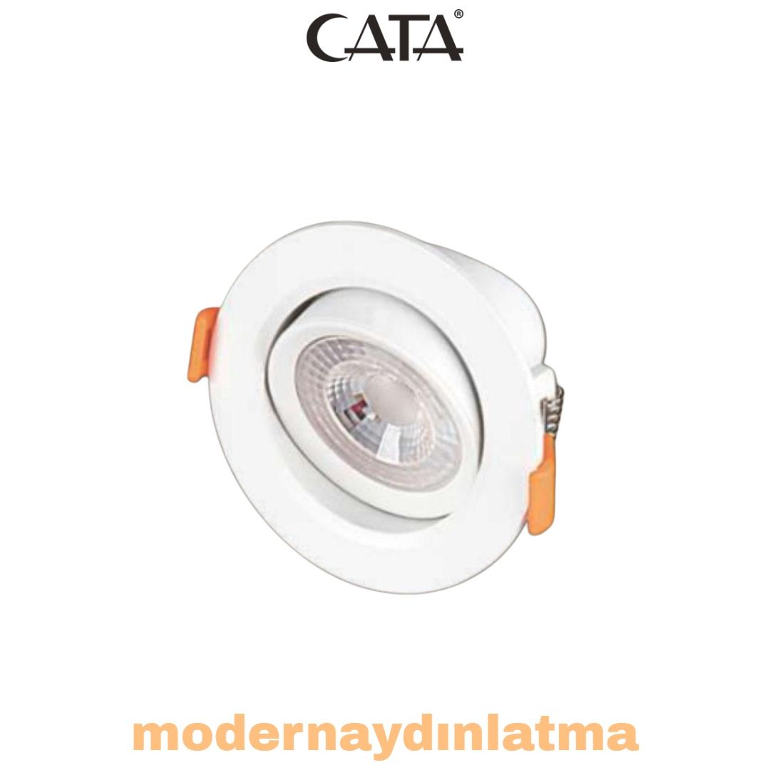 Cata CT-5204 7W Beyaz Kasa Led Spot Beyaz Işık