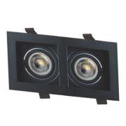 Cata CT-5019 Pars Siyah İkili Kare Dekoratif Spot