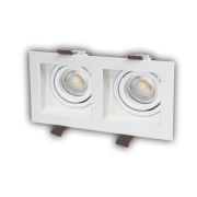 Cata CT-5237 Pars Beyaz İkili Kare Dekoratif Spot