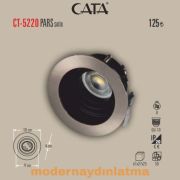 Cata CT-5220 Pars Satin-Siyah Yuvarlak Dekoratif Spot