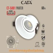 Cata CT-5001 Panter Beyaz Yuvarlak Dekoratif Spot