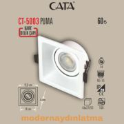 Cata CT-5003 Panter Beyaz Kare Dekoratif Spot