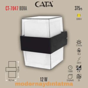Cata CT-7047 12W Bora Dış Mekan Modern Ledli Aplik Günışığı