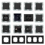 Viko Novella Serisi Siyah Renk Anahtar Prizler