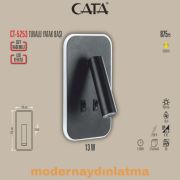 Cata CT-5253 Tuvalu Yatak Başı Led Aplik Siyah Renk