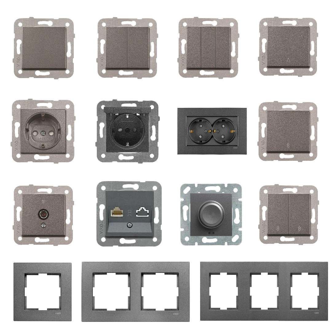 Viko Novella Serisi Füme Renk Anahtar Prizler