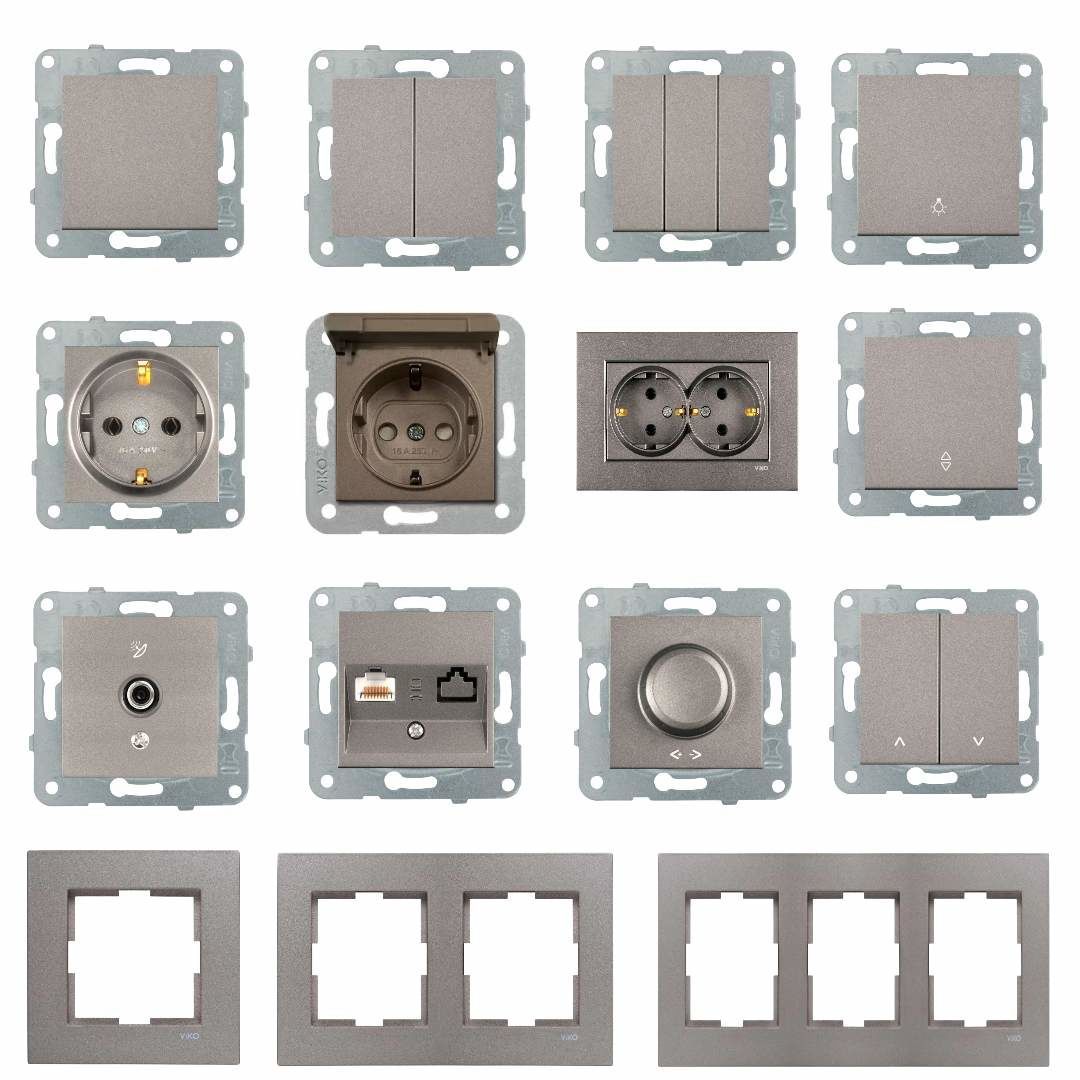 Viko Novella Serisi Antrasit Renk Anahtar Prizler