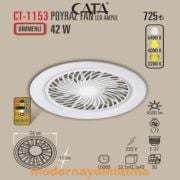 Cata CT-1153 42W Poyraz Fan Led Ampül Kumandalı