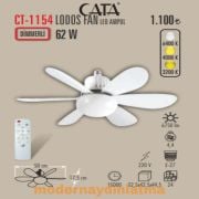 Cata CT-1154 62W Lodos Fan Led Ampül Kumandalı Işıklı Vantilatör