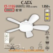 Cata CT-1155 82W Karayel Fan Led Ampül Kumandalı Işıklı Vantilatör
