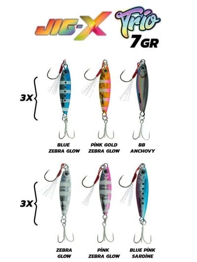 Fujin Jig-X Trio 3lü Micro Jig 10gr