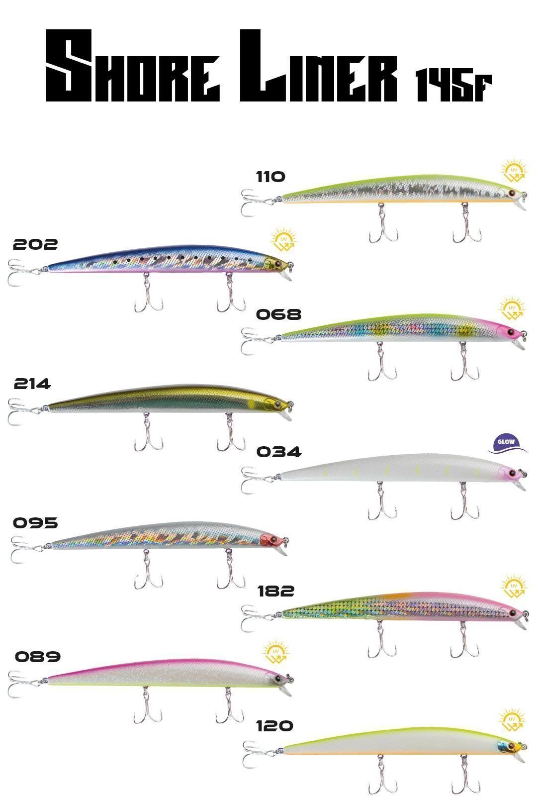 Fujin Shore Liner 145mm 20gr Floating Maket Balık - 182 Double Pink Chart