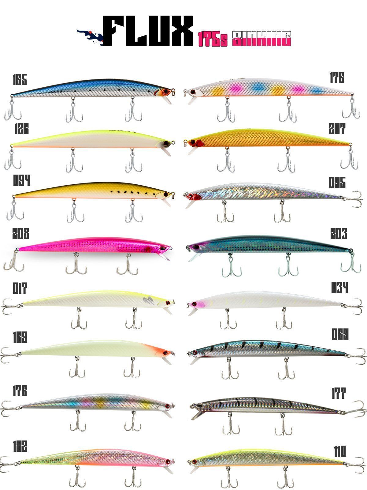 Fujin Flux 175mm 29gr Sinking Maket Balık - 176 Rainbow Shine