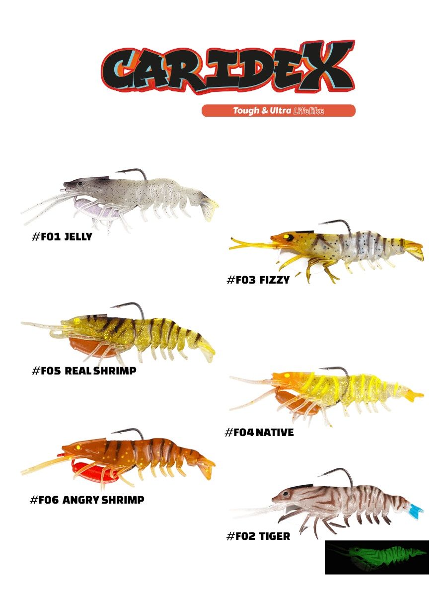 Fujin Caridex 65mm 6.3gr Silikon Karides - F05 Real Shrimp