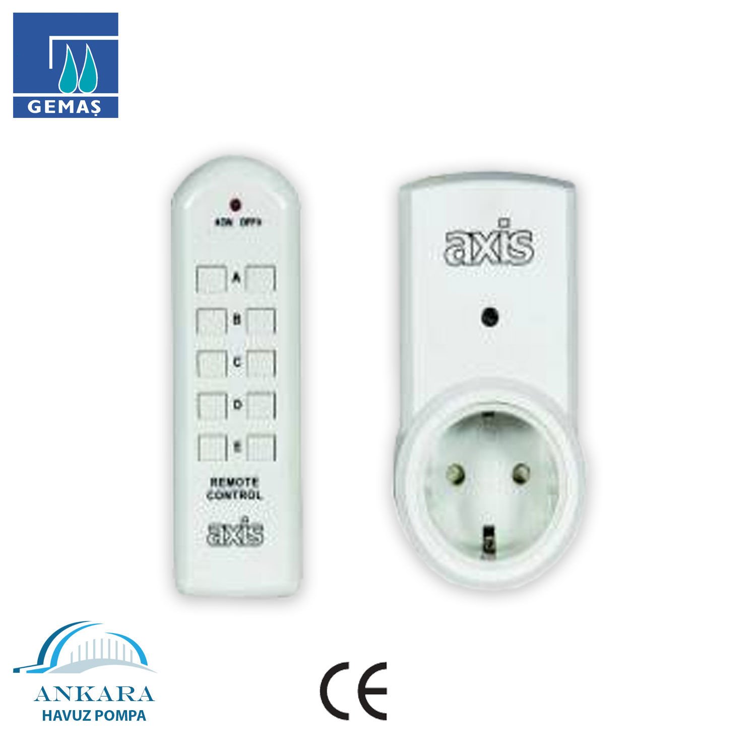 Tek Renkli Led Aydınlatmalar İçin Hatüstü Alıcı + Kumanda Anahtarı