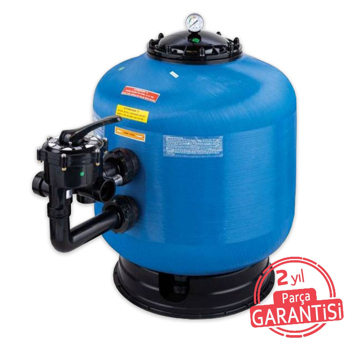 Turbidron-BL - Ø900 mm - 32 m³/h 2'' ''Bobin Sargılı'' Havuz Kum Filtresi Üstten ÇYV.