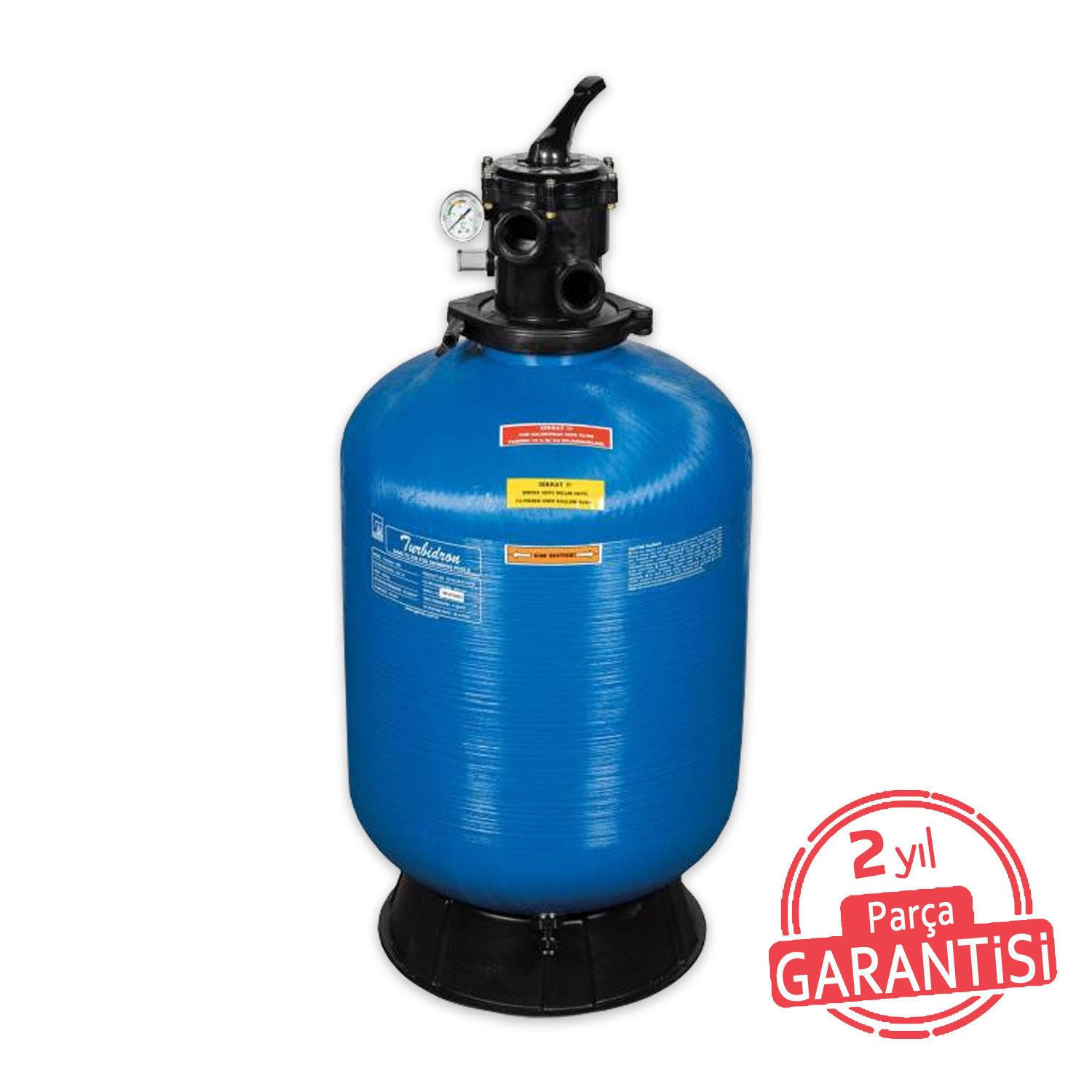 Turbidron-CL - Ø400 mm -1,5'' ''Bobin Sargılı'' Havuz Kum Filtresi Üstten Vana - 6,30 m³/h