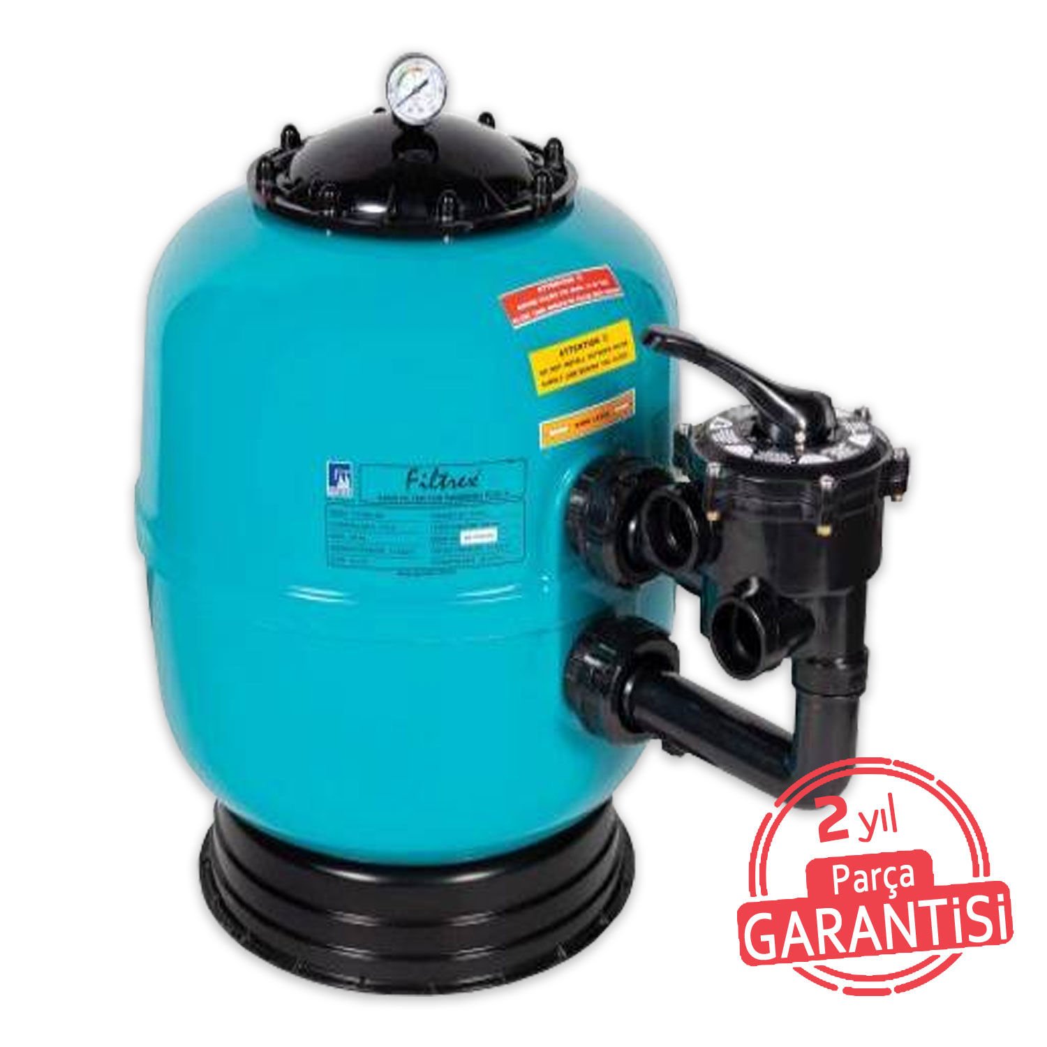 Filtrex - Ø 1000 mm, Ø 75 Yapıştırma rakor bağlantılı. Ç.Y.V. hariç - 39 m³/h