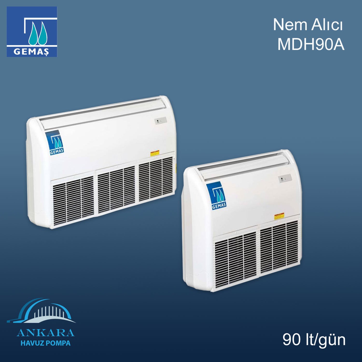 Gemaş Nem Alıcı - MDH90A / 90lt/gün