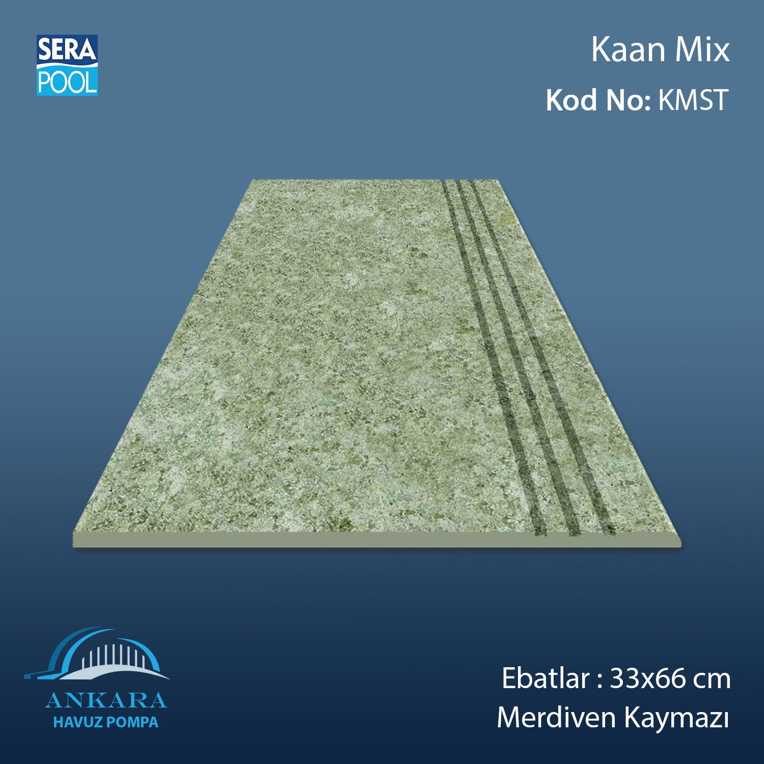 Kaan Mix 33x66 cm Merdiven Kaymazı