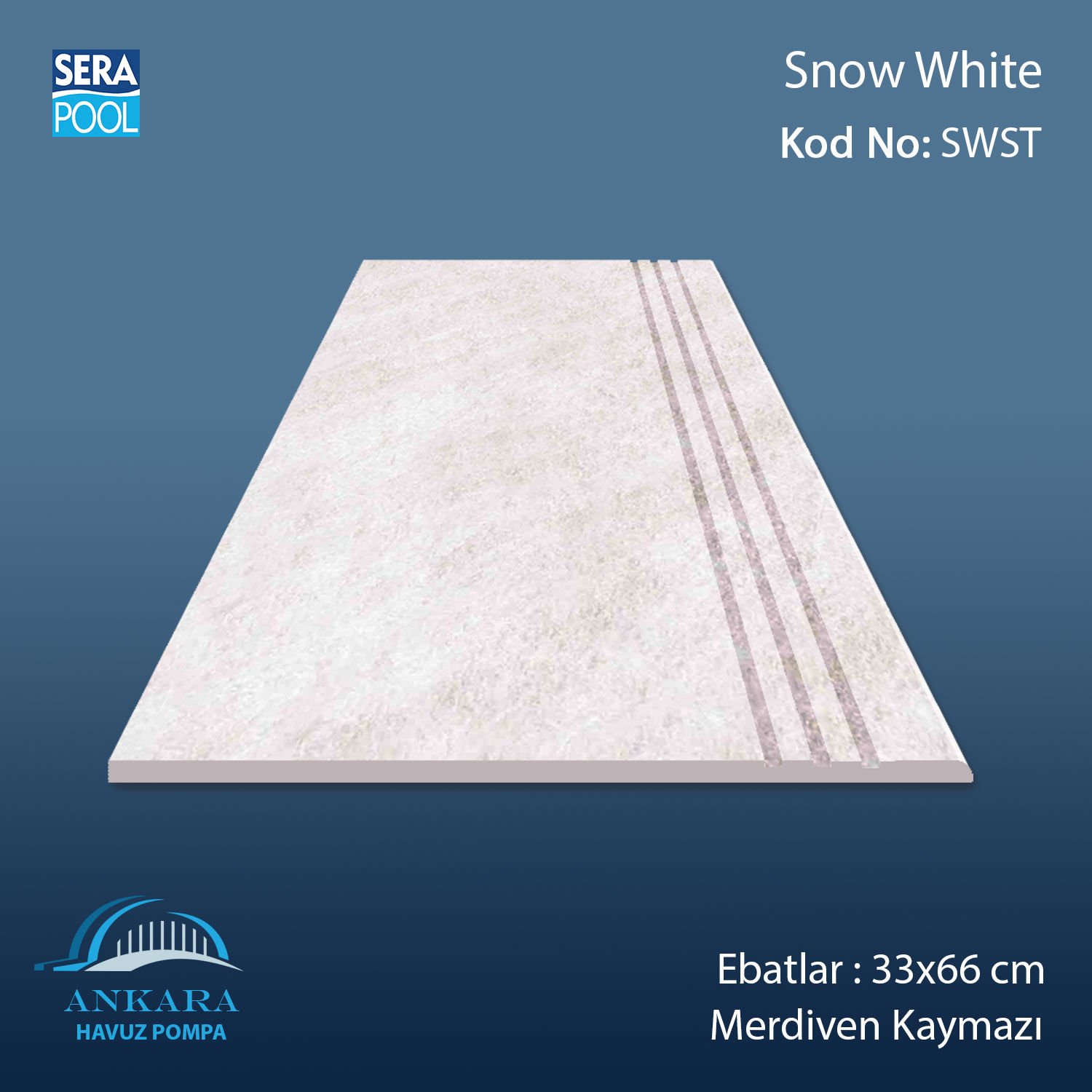 Snow White 33x66 cm Merdiven Kaymazı