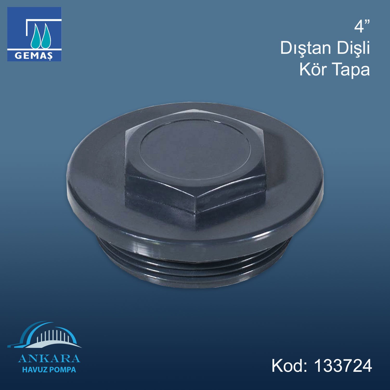 4'' Dıştan Dişli Kör Tapa