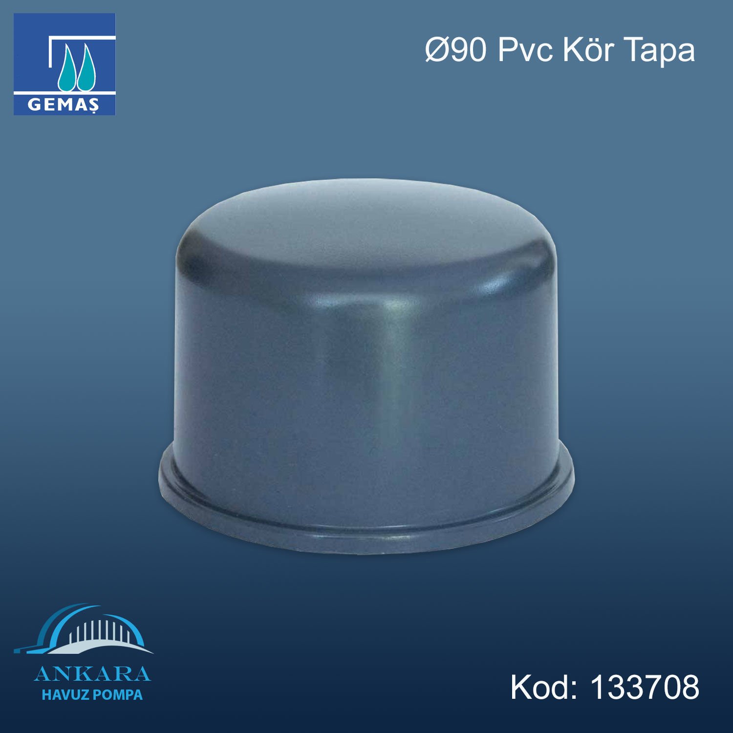 Ø90 Pvc Kör Tapa