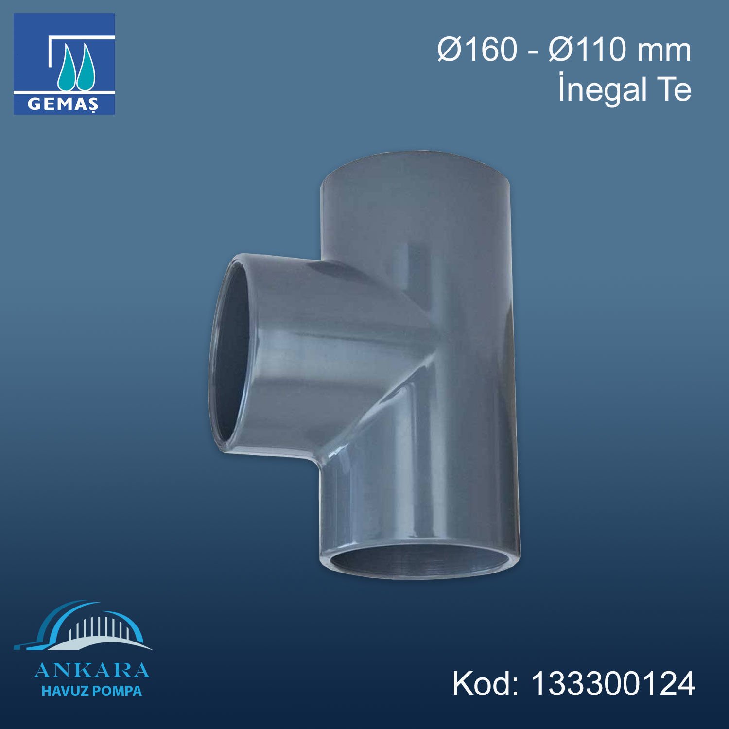 Ø160 - Ø110 mm İnegal Te