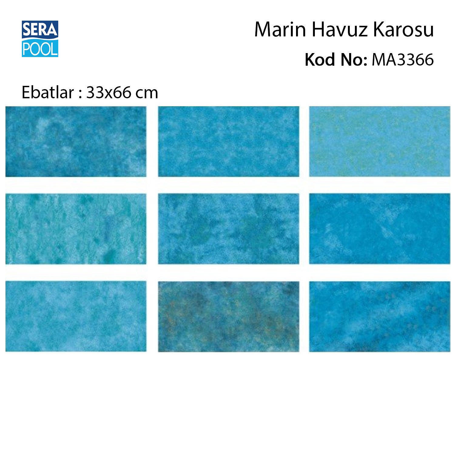 Marin (33x66 cm) Porselen Karo - m² 'si